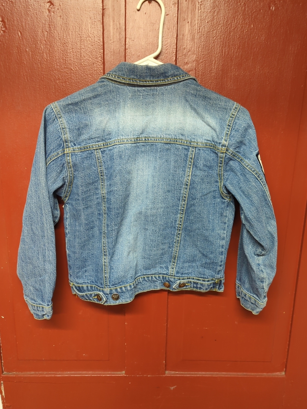 Girls' Racing Patch Denim Jacket - Blue - Picture 5 of 6